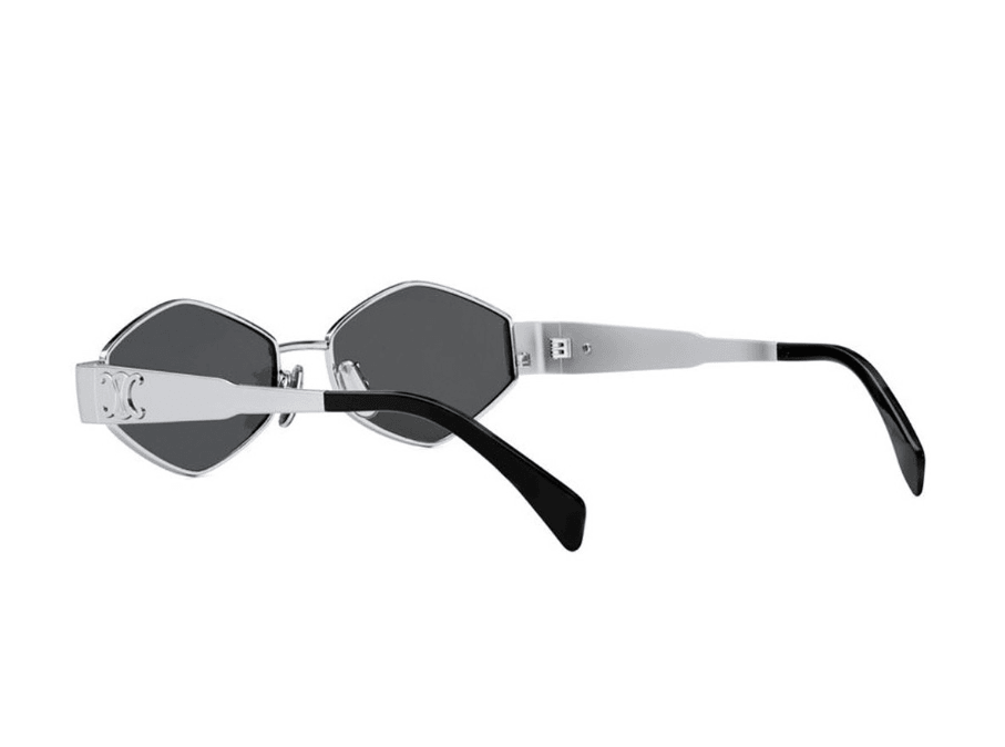 Celine CL40254U 16A Metal Triomphe Silver Gray - ModaBlvck