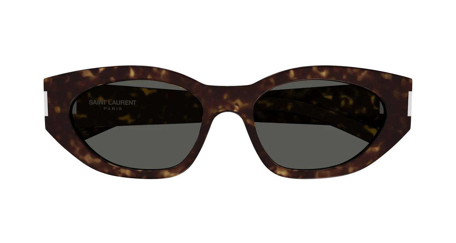 Saint Laurent SL 638 002 55 Havana Square Women's Sunglasses