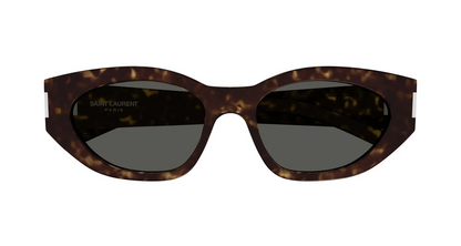 Saint Laurent SL 638 002 55 Havana Square Women's Sunglasses