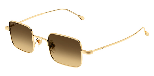 Gucci GG1813S 002 Sunglasses Men's Gold/Brown Square Shape 41mm