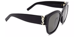 Saint Laurent SL M95/F 001 Black Gold Dark Grey Lenses Sunglasses - ModaBlvck