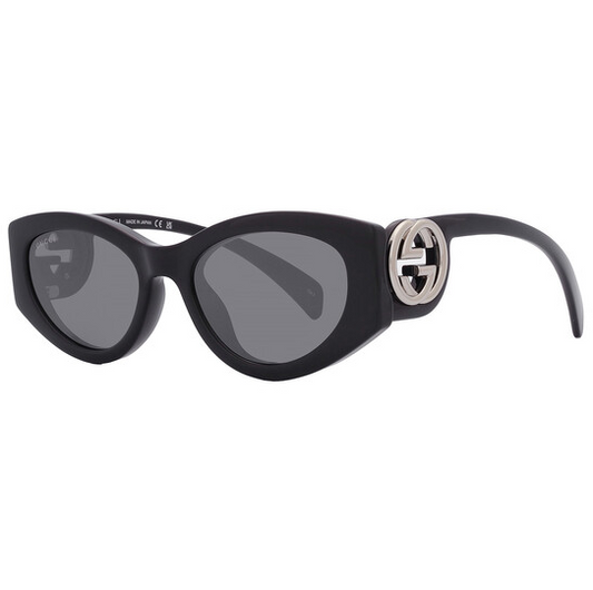 Gucci GG1691S 001 Women's Black/Grey Cat-Eye Sunglasses 54mm