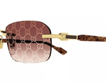 Gucci GG1221S 004 Square Rimless Sunglasses - ModaBlvck