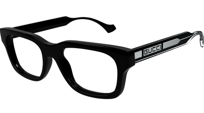 Gucci GG1731O 001 Eyeglasses Frame Men's Black Full Rim Rectangle Shape 54mm