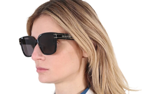 CHRISTIAN DIOR DIORSIGNATURE S7F SUNGLASSES 10A0 BLACK w/GRAY LENS