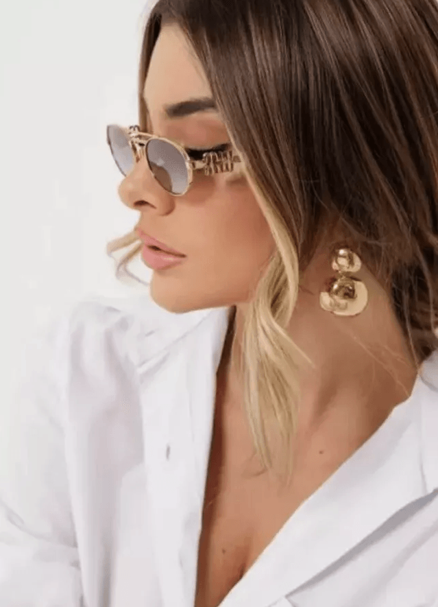 Buy MIU MIU MU 54ZS 5AK30C Gold Grey Gradient Lens Oval Buy MIU MIU MU 54ZS 5AK30C Gold Grey Gradient Lens Oval