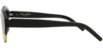 Saint Laurent SL M60-004 Havana/Black/Black Cat Eye Sunglasses - ModaBlvck