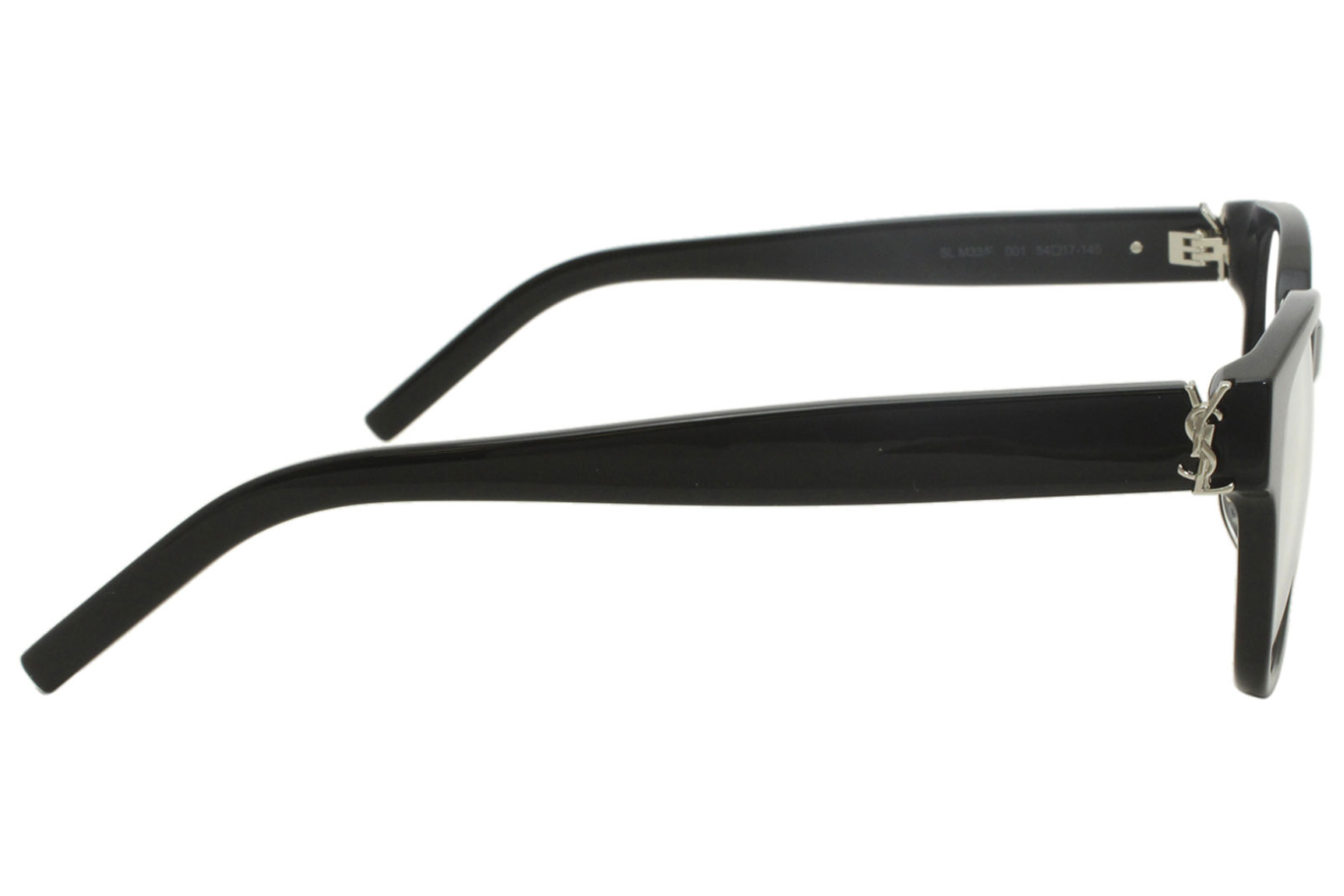 Saint Laurent SL M33/F 001 Eyeglasses Women's Black/Silver Optical Frame 54mm