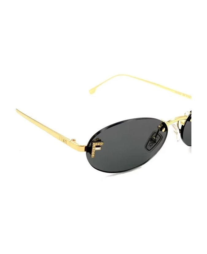 FENDI First FE4075US 30A Shiny Crystal Endura Gold Grey Lens Women Sunglasses