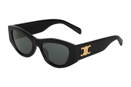 Celine TRIOMPHE CL 40308U 01A Shiny Black/Grey Geometric Women's Sunglasses