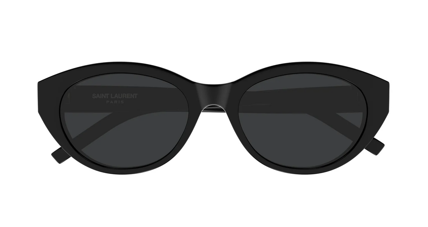 Saint Laurent SL M148 001 Sunglasses Women's Black/Grey Full Rim Oval Shape 54mm