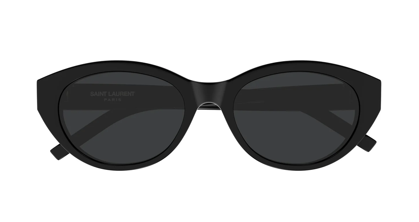 Saint Laurent SL M148 001 Sunglasses Women's Black/Grey Full Rim Oval Shape 54mm