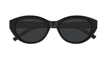 Saint Laurent SL M148 001 Sunglasses Women's Black/Grey Full Rim Oval Shape 54mm