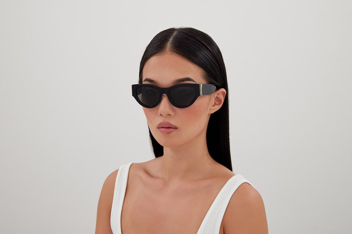 SAINT LAURENT SL M94 001 Black Cat Eye 53 mm Women's Sunglasses