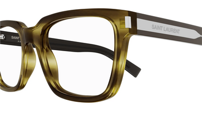 Saint Laurent SL 621 006 54 Eyeglasses Havana Crystal Transparent