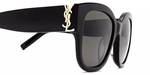 Saint Laurent SL M95/F 001 Black Gold Dark Grey Lenses Sunglasses - ModaBlvck