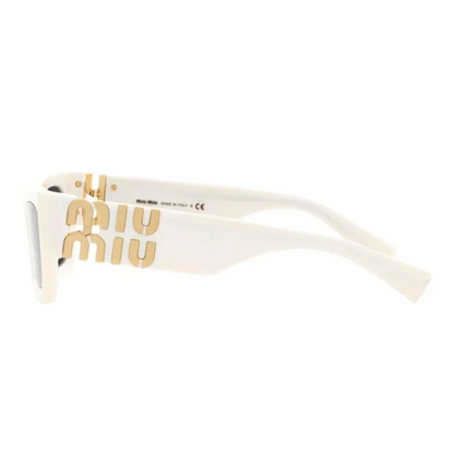 MIU MIU MU 09WS 1425S0 White Grey Women's 53 mm Sunglasses