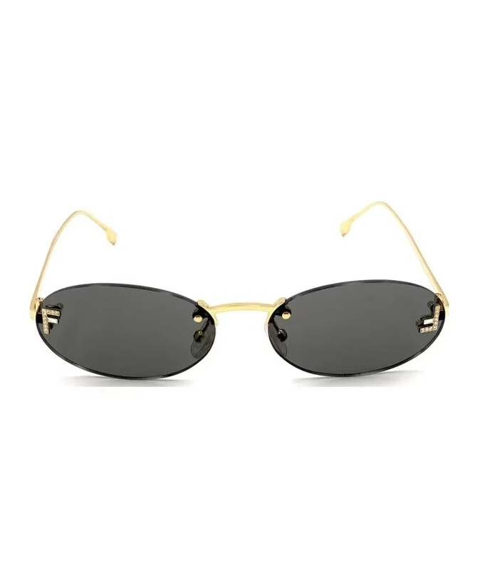 FENDI First FE4075US 30A Shiny Crystal Endura Gold Grey Lens Women Sunglasses