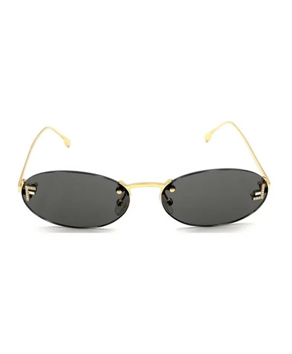 FENDI First FE4075US 30A Shiny Crystal Endura Gold Grey Lens Women Sunglasses