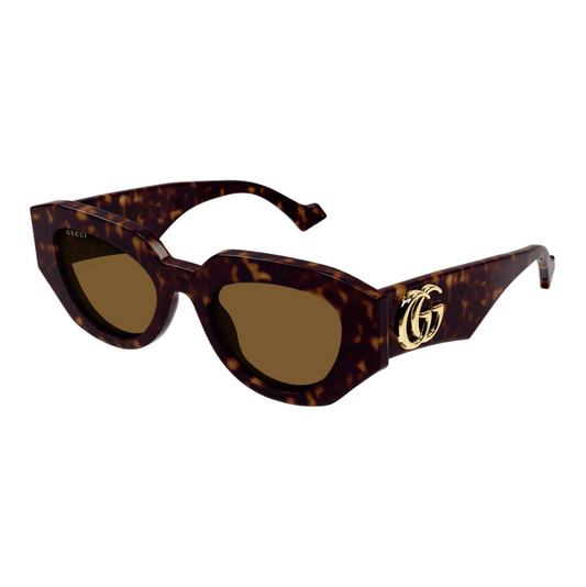Gucci GG1421S 002 Sunglasses Women Havana 51mm New 100% Authentic