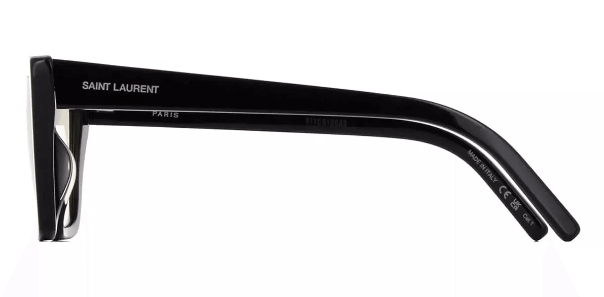 Saint Laurent Cateye Sunglasses SL276 Mica 001 Shiny Black - ModaBlvck