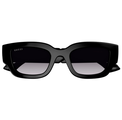 GUCCI G1558SK 001 Emblem Black Grey 51 mm Women's Sunglasses