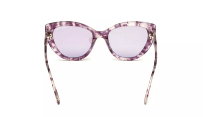 Tom Ford Anya TF762 58Y Purple Havana Cat Eye Plastic Sunglasses