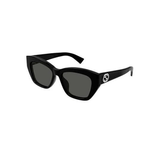 Gucci GG1844SA 001 Sunglasses Women's Black/Grey Lenses Cat Eye Style 55mm