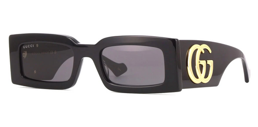 GUCCI GG1425S 001 Black Grey Women's 53 mm Medium Sunglasses