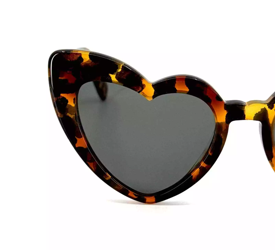 Saint Laurent Sl181 LOULOU 006 Havana Heart Sunglasses Authentic