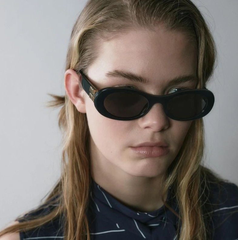 MIU MIU Sunglasses MU06ZS 1AB5S0 50mm Black / Dark Grey Lens