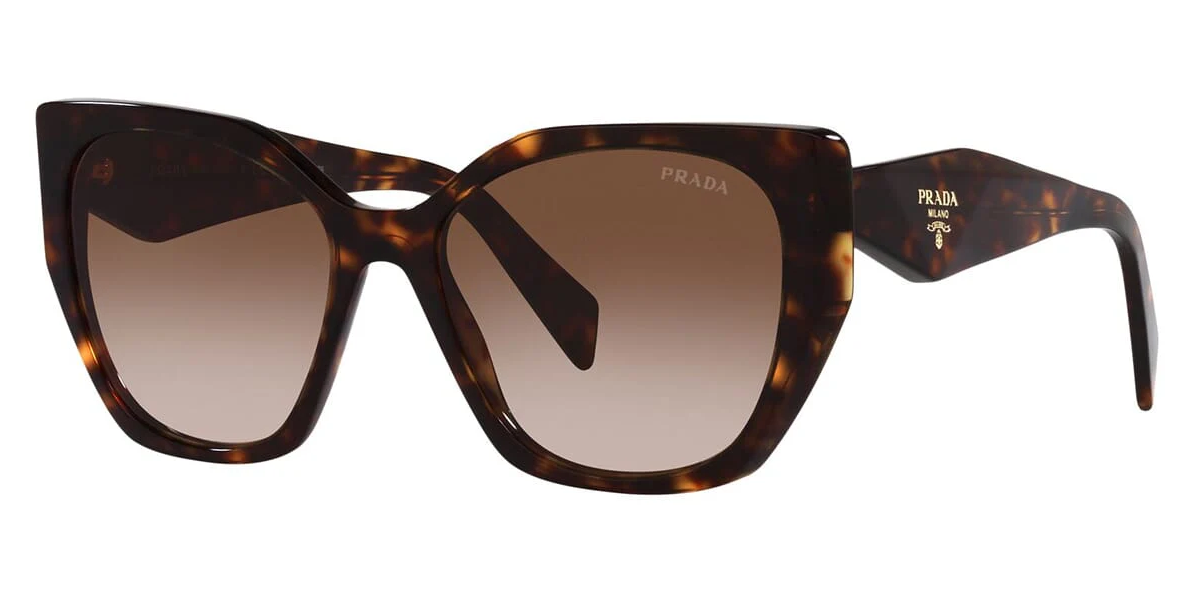 PRADA PR 19ZS 2AU6S1 Tortoise Brown Gradient 55 mm Women's Sunglasses