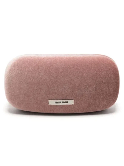 Miu Miu Logo MU B50S ZVN80O Square Sunglasses in Gold / Blue Gradient Lens