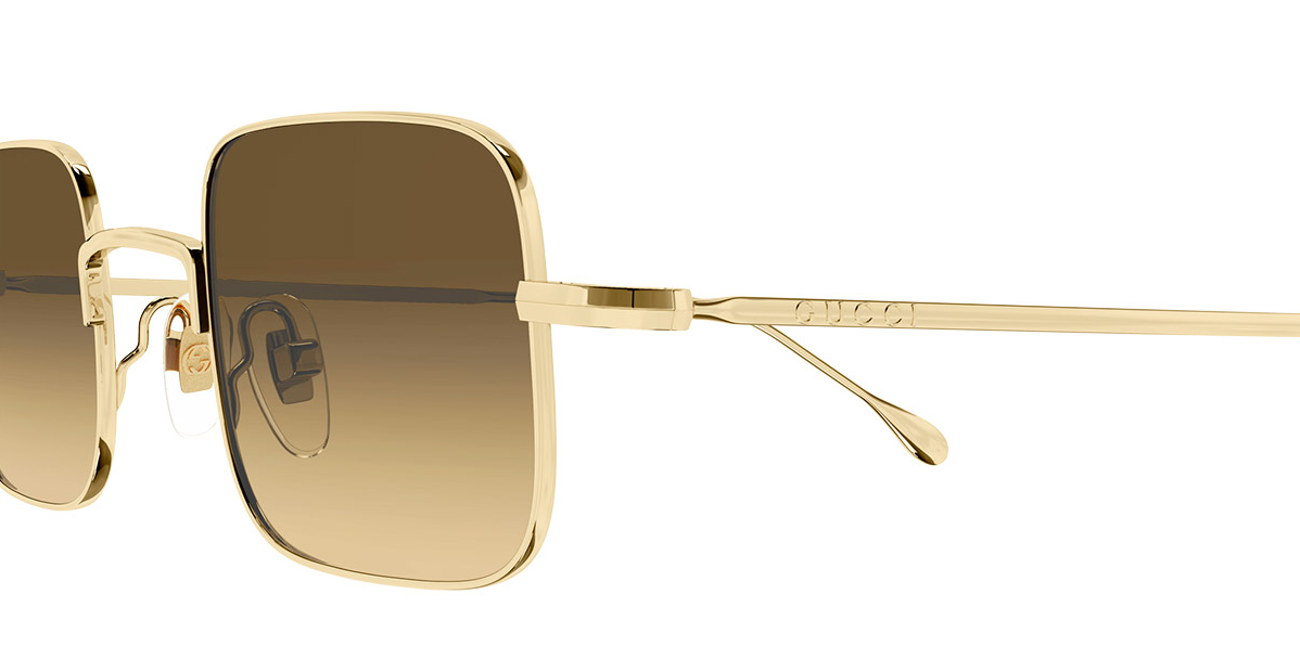 Gucci GG1813S 002 Sunglasses Men's Gold/Brown Square Shape 41mm