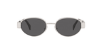 Celine CL40235U 16A Triomphe Metal Sunglasses Silver Frame Grey Lens Authentic - ModaBlvck