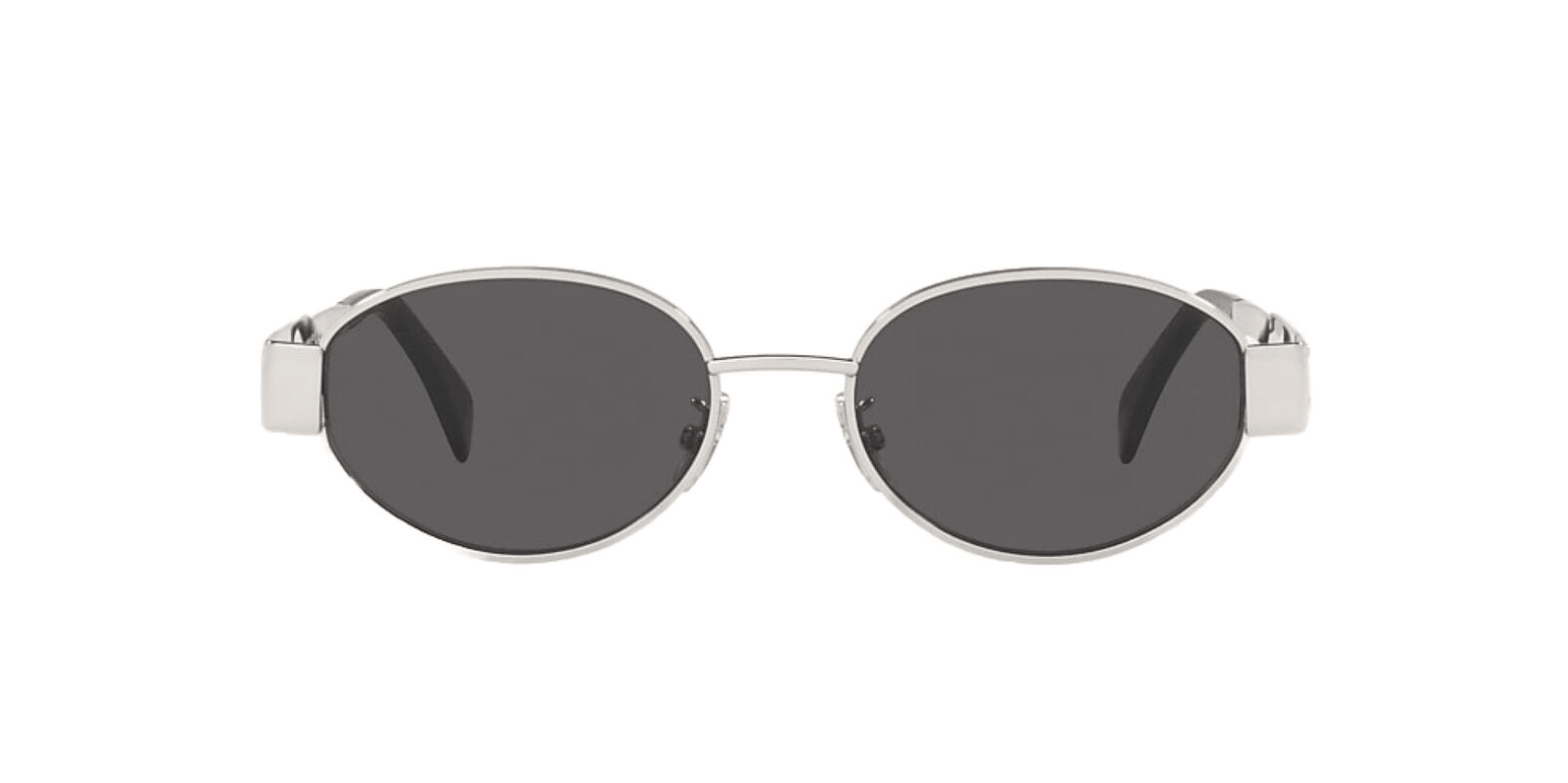 Celine CL40235U 16A Triomphe Metal Sunglasses Silver Frame Grey Lens Authentic - ModaBlvck
