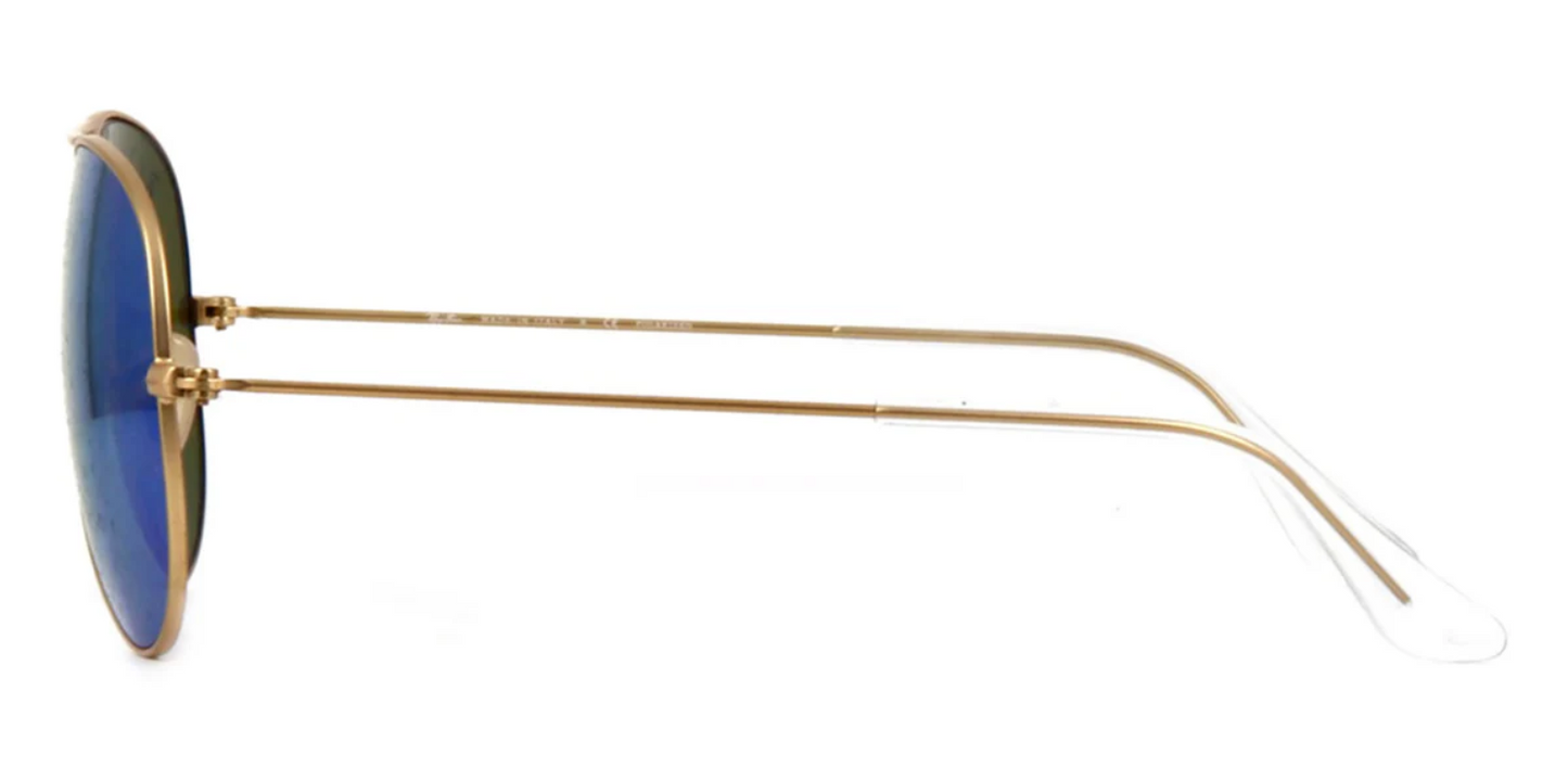 Ray Ban RB3025 112/4L Sunglasses Aviator Metal Polarized Blue Mirror