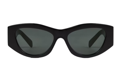 Celine TRIOMPHE CL 40308U 01A Shiny Black/Grey Geometric Women's Sunglasses