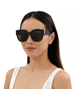 Saint Laurent SL M95/F 001 Black Gold Dark Grey Lenses Sunglasses - ModaBlvck