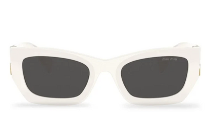 MIU MIU MU 09WS 1425S0 White Grey Women's 53 mm Sunglasses
