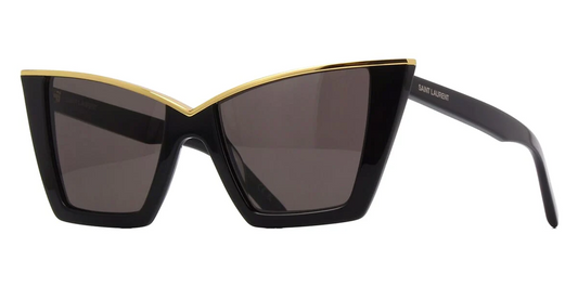 SAINT LAURENT SL 570 001 Cat Eye Acetate Black 54 mm Women's Sunglasses