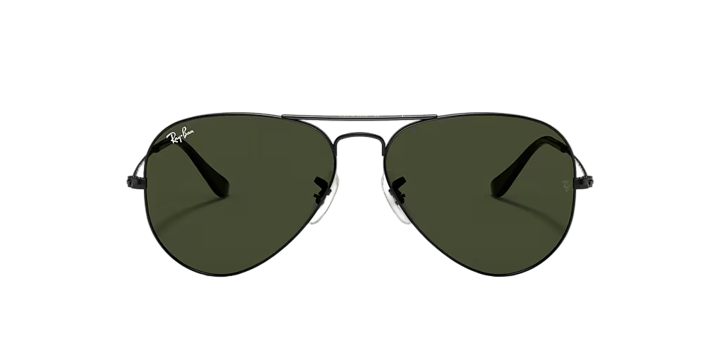 Ray Ban 3025 002/58 Black Classic Aviator Sunglasses Polarized 58 mm