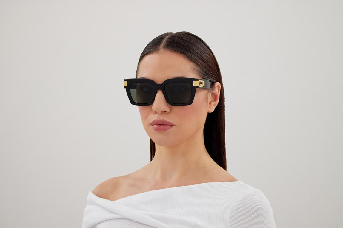 GUCCI GG1689S 001 54 Black Womens Square Full Rim Sunglasses