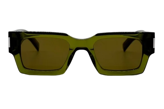 SAINT LAURENT SL 572 005 Green Brown Unisex Medium 50 mm Sunglasses