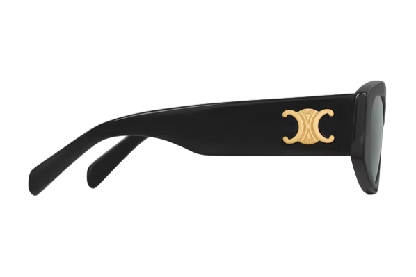 Celine TRIOMPHE CL 40308U 01A Shiny Black/Grey Geometric Women's Sunglasses