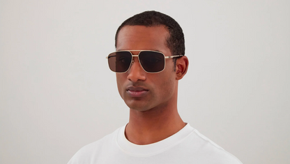 Gucci GG1676S Sunglasses Male Gold 60mm New 100% Authentic