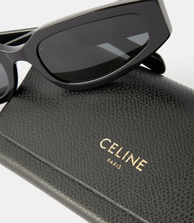 Celine Triomphe CL40269U 01B 54mm Cat Eye Black Sunglasses