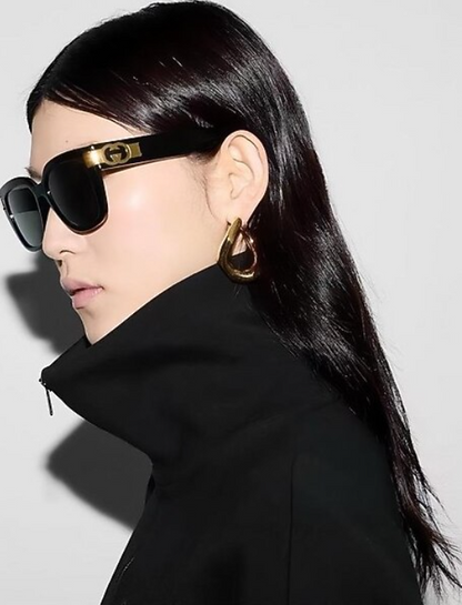 GUCCI GG1689S 001 54 Black Womens Square Full Rim Sunglasses