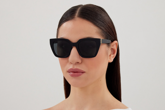 SAINT LAURENT SL M143 001 Black Grey Women's 51 mm Sunglasses