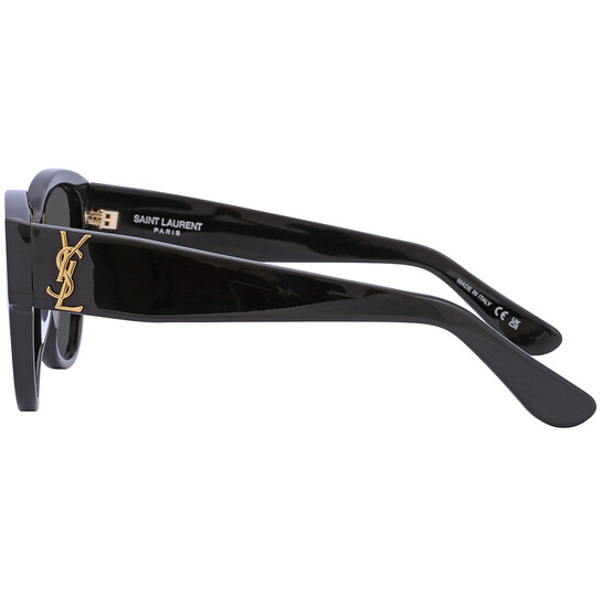 Saint Laurent Grey Oval Ladies Sunglasses SL M3 002 55